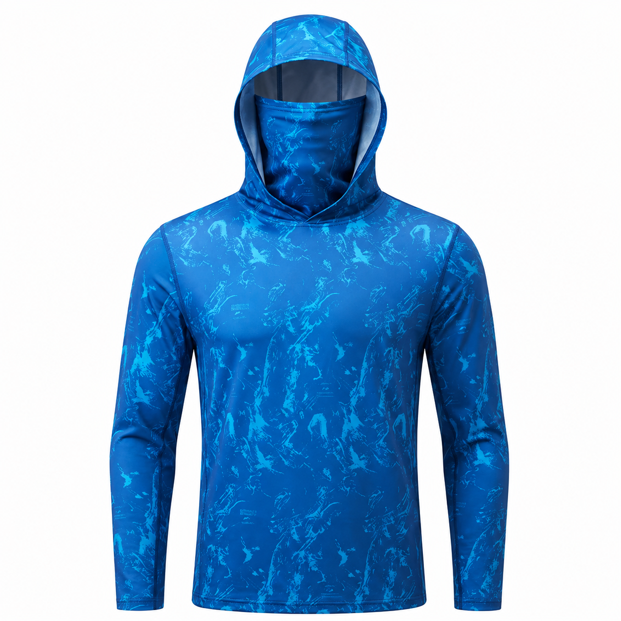 Felpa da Pesca Anti-UV UPF 50+ con Passamontagna Integrato