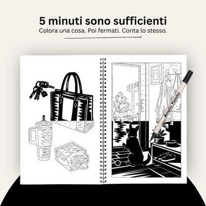 Libro da colorare con un solo colore – Reset Edition®