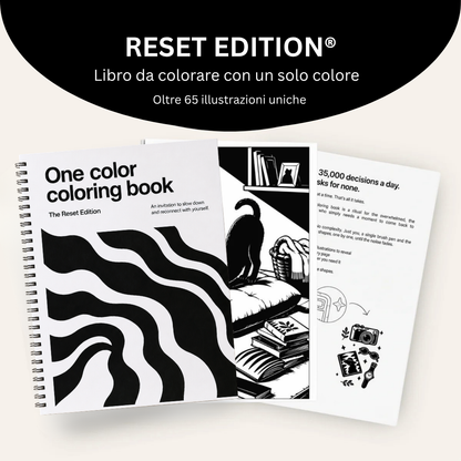 Libro da colorare con un solo colore – Reset Edition®